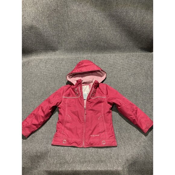Free Country Jacket Girls XS Red Long Sleeve Full Zip Hooded - Picture 1 of 5